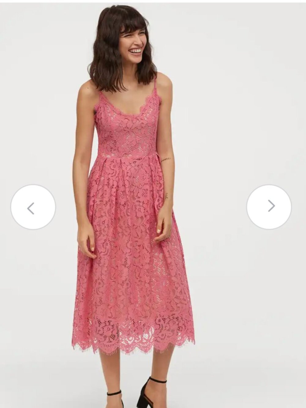 NWOT H&M Pink Lace Dress Size 8
